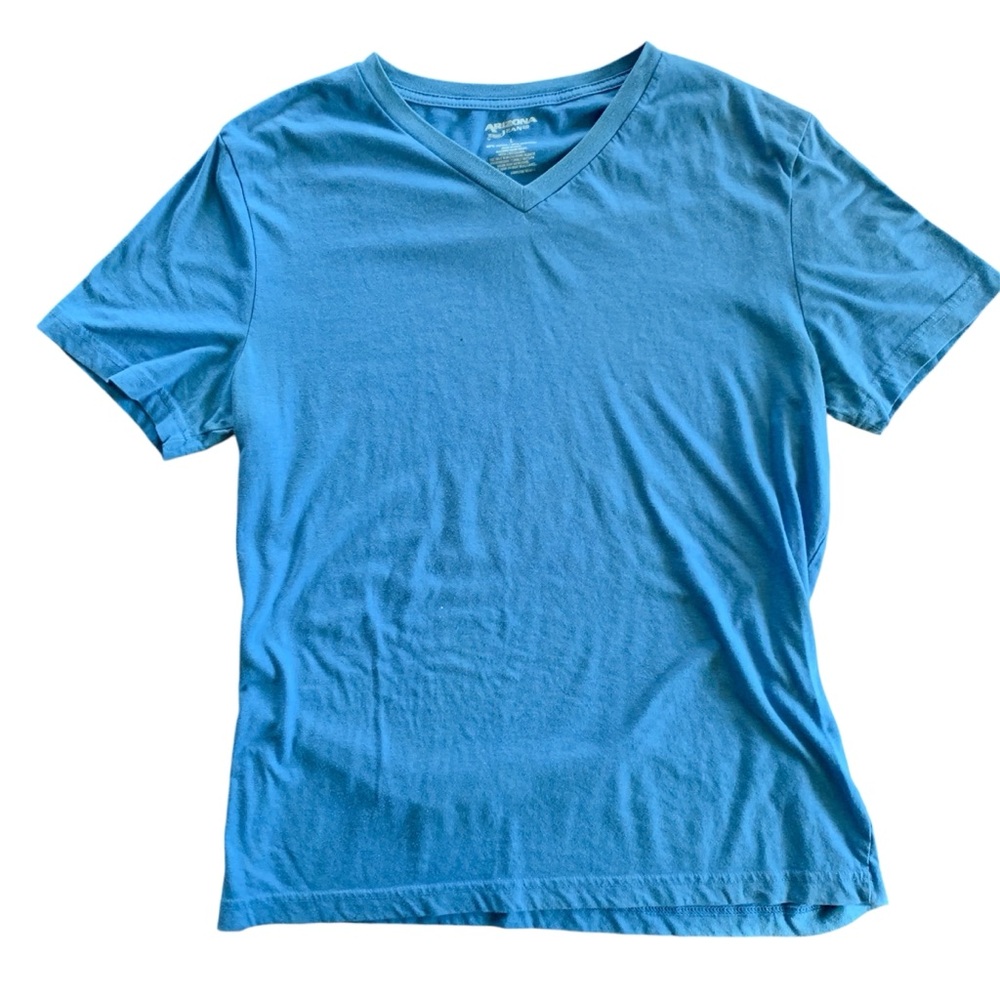 Arizona Jean Company V-Neck T-Shirt Men’s Large Turquoise Blue